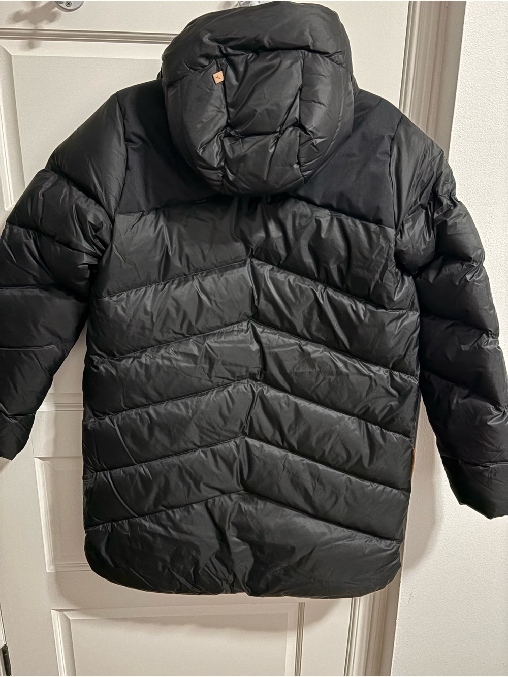 Women's Black Down Ski Jacket with High Hood - Picture 2 of 15